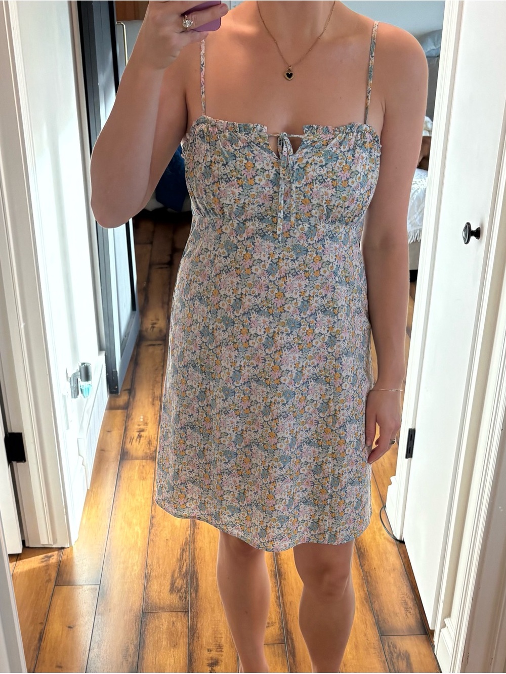 Only Floral Blue & Yellow Sundress-Style Skirt